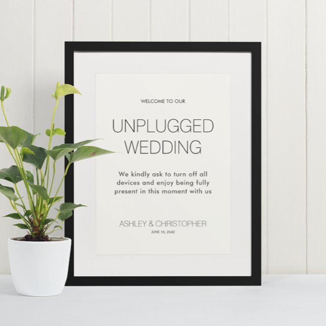 Poster Casamento de Evento Não Conectado Minimalista Mode (Criador carregado)
