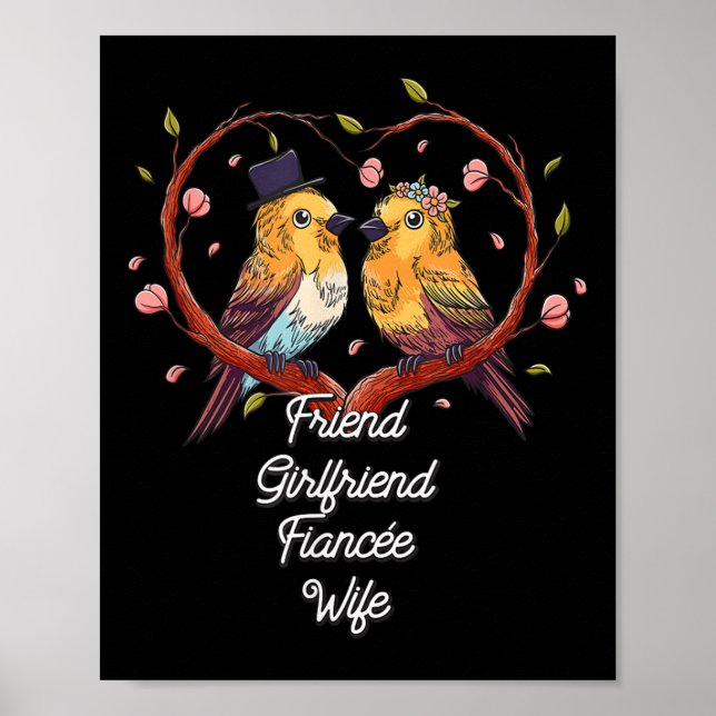 Poster Casamento de Fidelidade de Namorada Fiancee Fiance (Frente)
