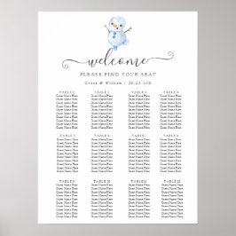 Poster Casamento de flocos de neve da Wonderland Winter