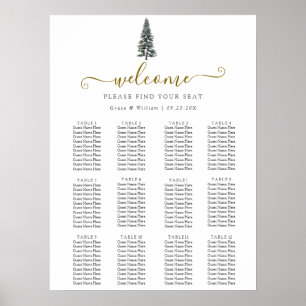 Poster Casamento de flocos de neve da Wonderland Winter