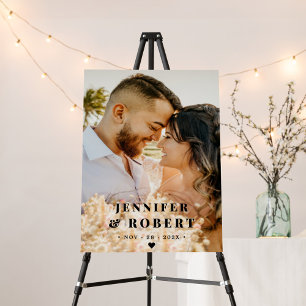 Poster Casamento de Foto Moderno e Minimalista