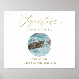 Poster Casamento de Fotos Pet com Sinais de Assinatura Do