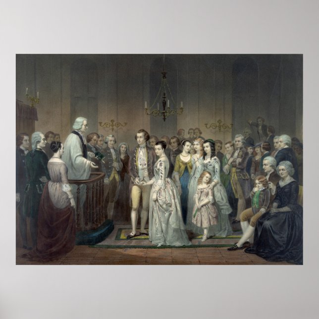 Póster "Casamento de George Washington" impressão/poster (Frente)