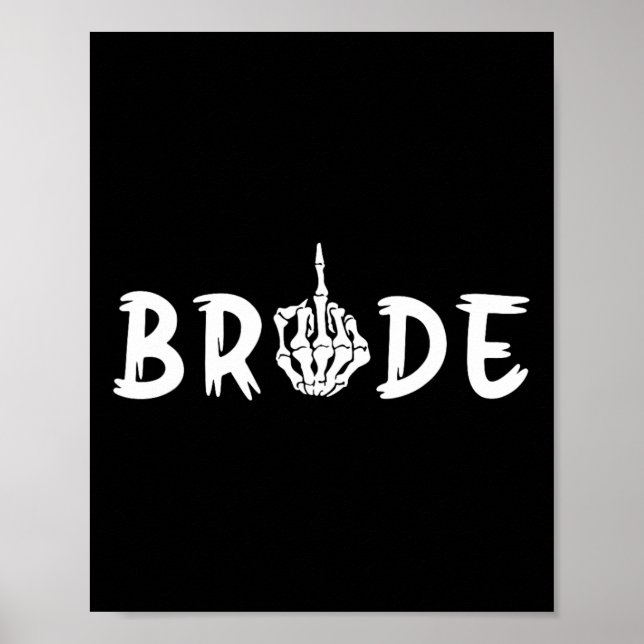Poster Casamento de Halloween Noiva Groom Skeleton até a  (Frente)