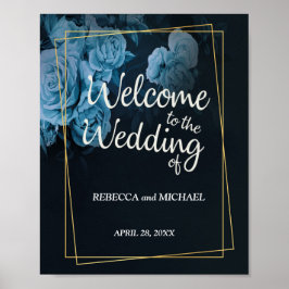 Poster Casamento de imagens geométricas Douradas em Chic 