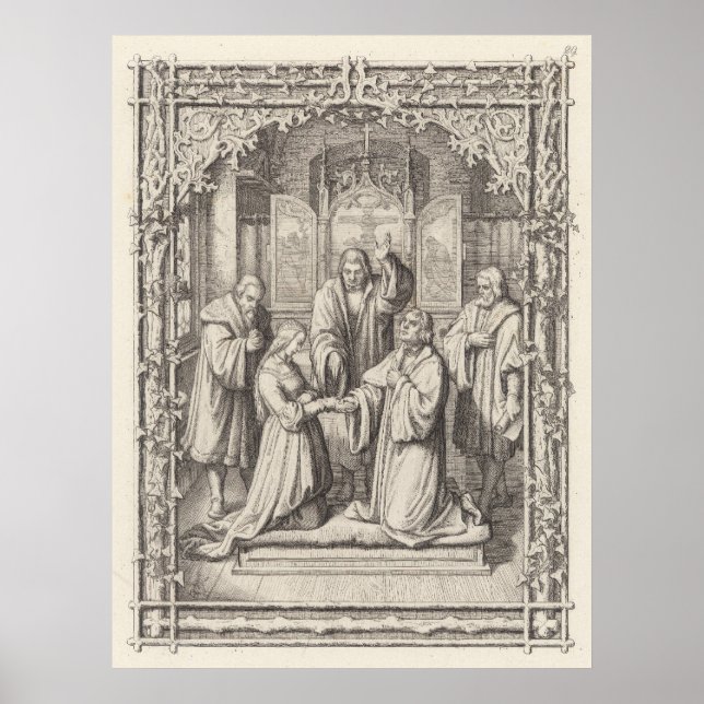 Póster Casamento de Martin Luther e Catherine von Bora (Frente)