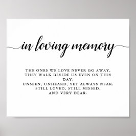 Poster Casamento de Monograma Branco e Preto Moderno