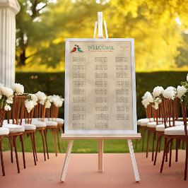 Póster Casamento de Pássaros de Amor