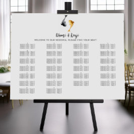 Póster Casamento de Peixes de Watercolor Koi