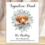 Poster Casamento de Pet Personalizado de Bar de Cachorro<br><div class="desc">Signature Drinks de seus animais de estimação! Inclua seu melhor cachorro, melhor gato e qualquer animal de estimação no seu casamento com seu próprio bar de bebida para seus hóspedes. Perfeito para amantes de cães, e um bar especial de cães será um sucesso no seu casamento. Branca simples, mas elegante,...</div>