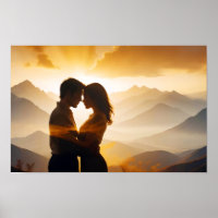 Casamento de Silhueta Romântica e Sunset casal Lov