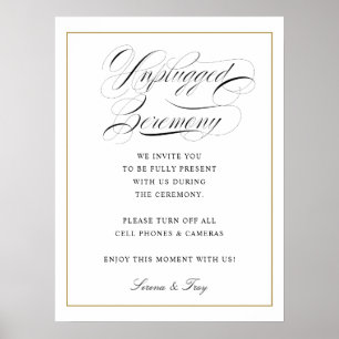 Poster Casamento de Sinal de Cerimônia Não Conectado com