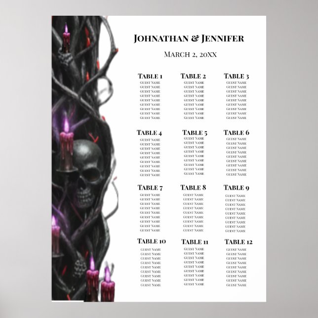 Poster Casamento de Vampiro Gótico de Noite Eterna Romanc (Frente)
