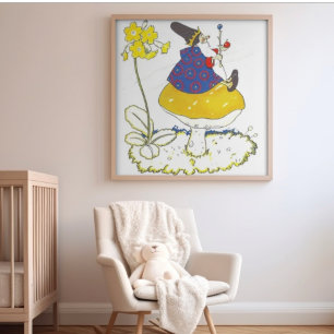 Poster Casamento de Vintage Whimsical Storybook na Flores