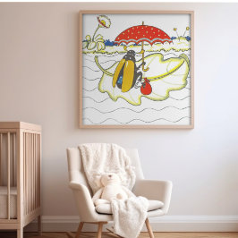 Poster Casamento de Vintage Whimsical Storybook na Flores