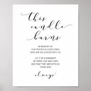 Poster Casamento desta Vela Burns - Sinal Moderno