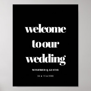 Poster Casamento elegante & chique simples