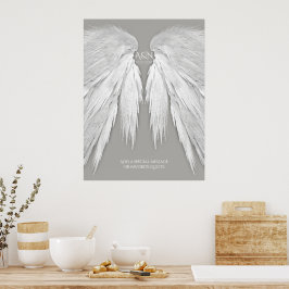 Poster Casamento Elegante de Cinzas ANGEL WINGS