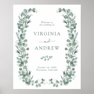 Poster Casamento Elegante Eucalyptus