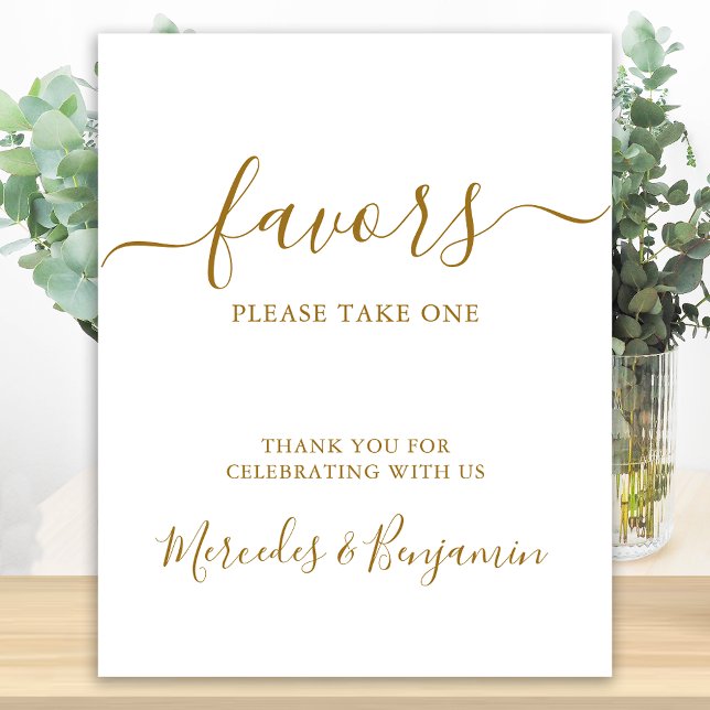 Poster Casamento Elegante Personalizado Dourado Favor Mes (Criador carregado)