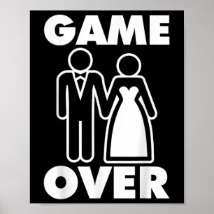 Poster Casamento Engraçado De Jogador Sobre Noiva Groom
