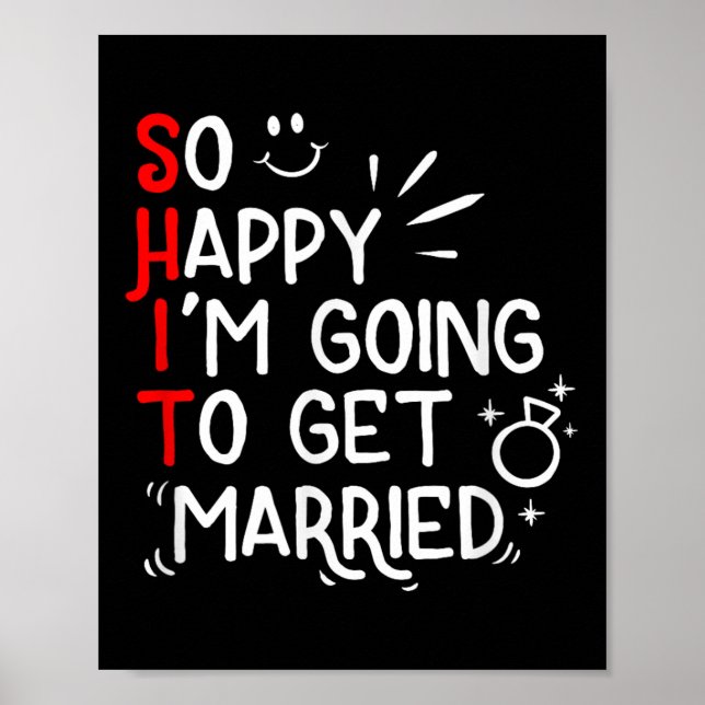 Poster Casamento Engraçado Presente Hilarious Casamento n (Frente)
