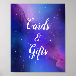 Poster Casamento Espacial Exterior da Nebulosa Celestial