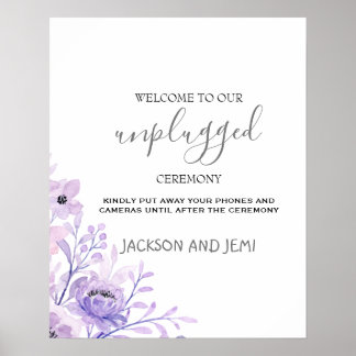 Poster Casamento Floral de Aquarela de Jardim de Verão
