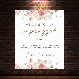 Poster Casamento Floral de Aquarela de Jardim de Verão