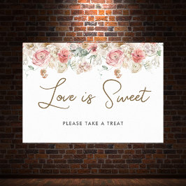 Poster Casamento Floral de Aquarela de Jardim de Verão