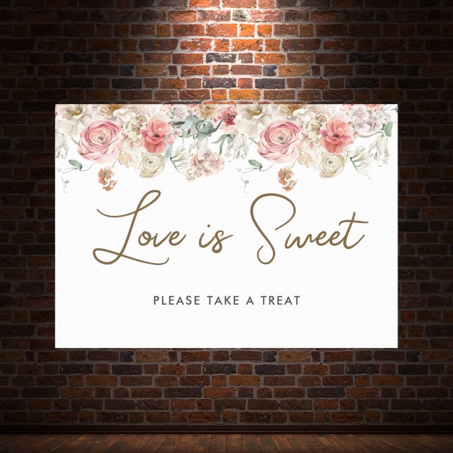 Poster Casamento Floral de Aquarela de Jardim de Verão (Summer Garden Watercolour Floral Wedding Poster
)