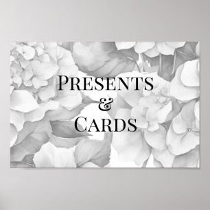 Poster Casamento floral de cor branca esverdeada Elegante