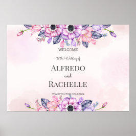 Poster Casamento Floral de Jardim de Verão