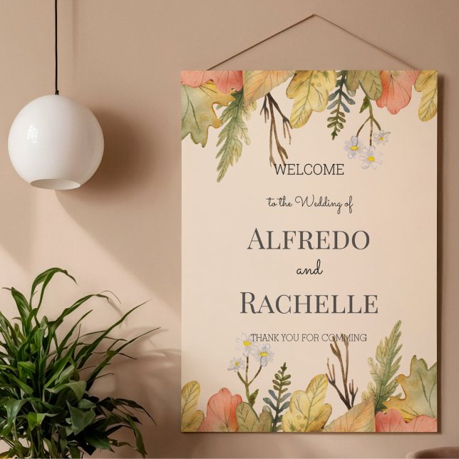 Poster Casamento Floral de Jardim de Verão (Criador carregado)
