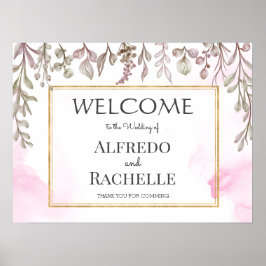 Poster Casamento Floral de Jardim de Verão