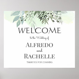 Poster Casamento Floral de Jardim de Verão