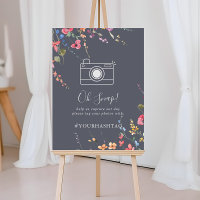 Casamento Floral Selvagem Clássico Azul Oh Snap