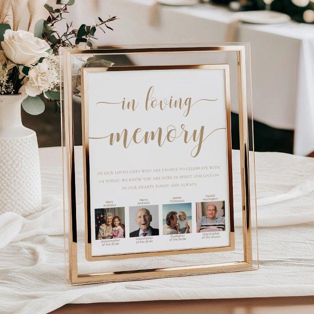 Poster Casamento Foto Em Memória Afetuosa (Criador carregado)