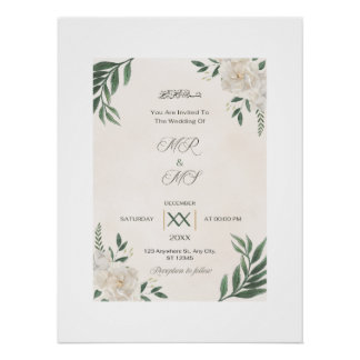 Póster casamento halal, CONVITE DE CASAMENTO