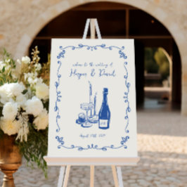 Poster Casamento Jante Ilustrado com Letra Mão Escrita