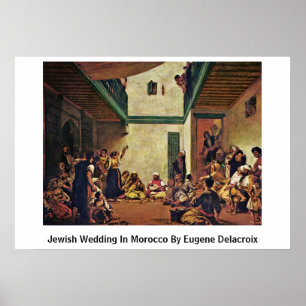 Póster Casamento judaico em Marrocos por Eugene Delacroix