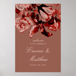 Poster Casamento Maximalista de Floral em Aquarela de Out