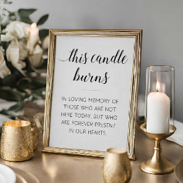 Póster Casamento Memorial Esta Vela Queima