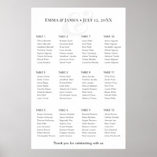 Poster Casamento Minimalista com Ampersand Carta de Ass