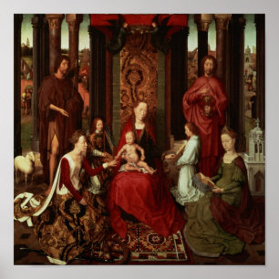 Póster Casamento místico de St. Catherine e outros santo