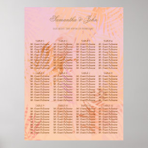 Poster Casamento Moderno Minimalista Clássico Peach Fuzz
