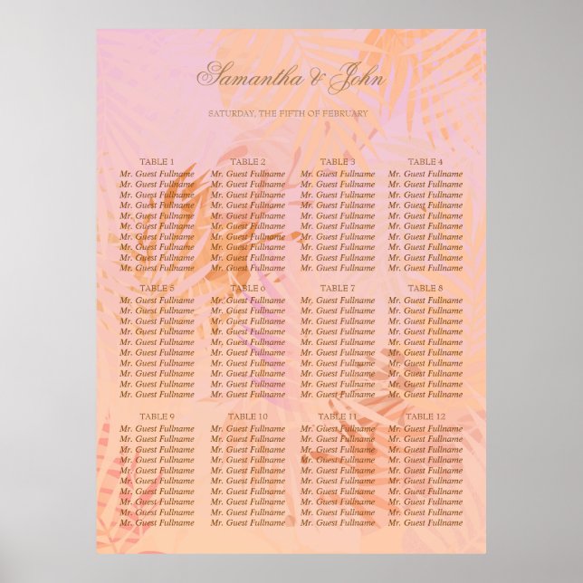 Poster Casamento Moderno Minimalista Clássico Peach Fuzz (Frente)