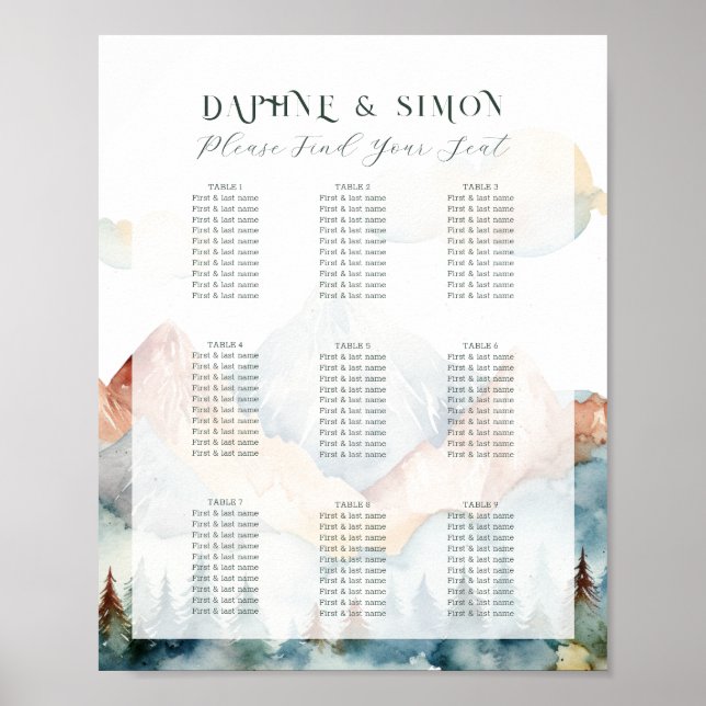 Poster Casamento na Montanha Nebulosa (Frente)