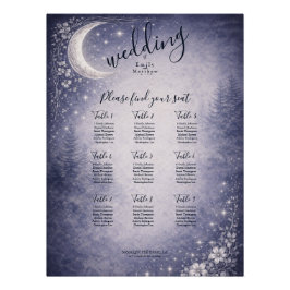 Póster Casamento no Bosque Enluarado Floresta Celestial