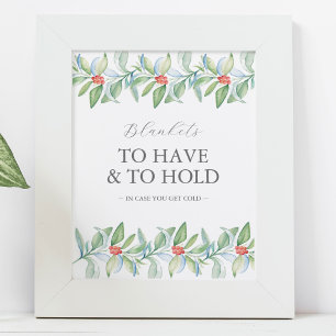 Poster Casamento no inverno - Sinal de Botânica Verde e B